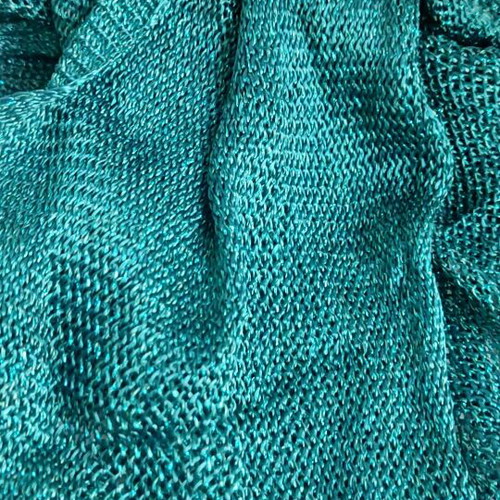 Emerald scarf like new, fine knitted with slight shimmer