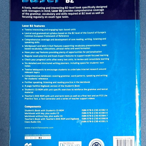 Laser B2 Workbook with key & Audio CD like new (New Edition)