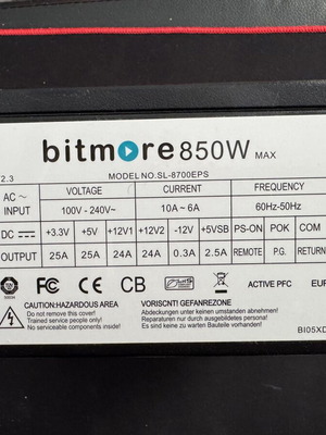 Bitmore 850W MAX SL-8700EPS ATX τροφοδοτικό
