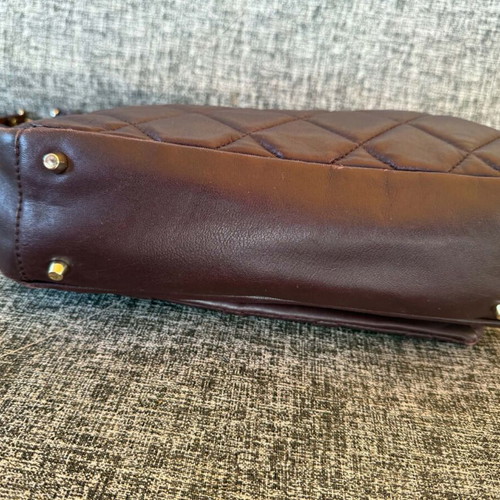DKNY vintage leather shoulder bag used, burgundy red