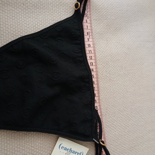 Cacharel black underwear new, embossed logo, size small medium