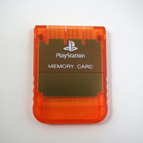 Memory Card Sony PlayStation 1 SCPH-1020 like new, orange transparent