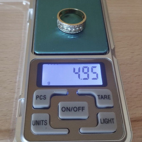 14k yellow gold wide stone ring