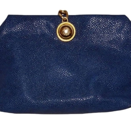 Ripani leather toiletry bag new, blue