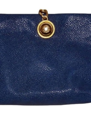 Ripani leather toiletry bag new, blue