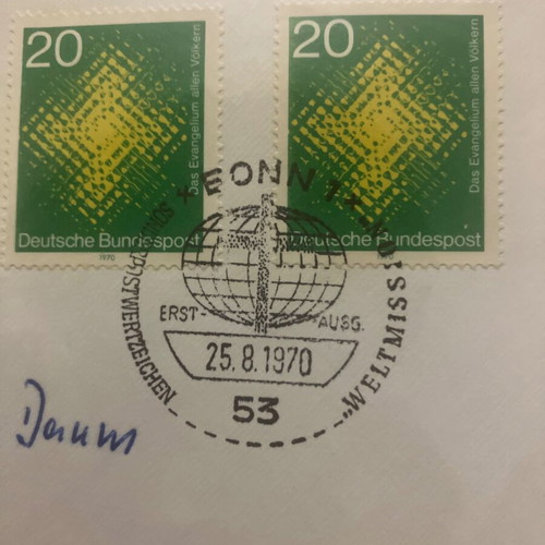 German first day stamp album used, decades '60, '70, '80