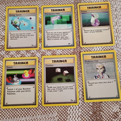 Pokemon trainer cards, assorted