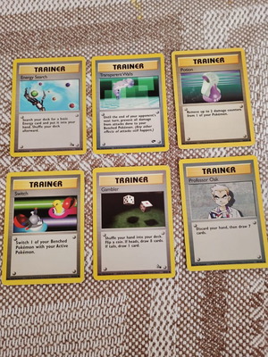 Pokemon trainer cards, assorted