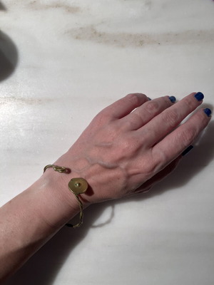 Handcrafted adjustable brass bracelet