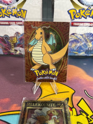 Pokemon card Dragonite holographic black topps Nintendo tcg μεταχειρισμένο