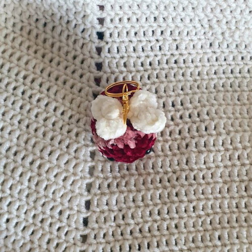 Love Bee Keychain New Handmade with Heart Wings