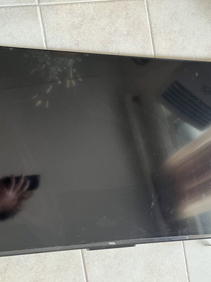 TCL43V6B TV used, damaged panel for parts or repair