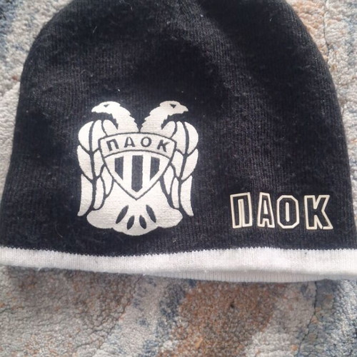 Paok Fc hat like new, size small, black and white