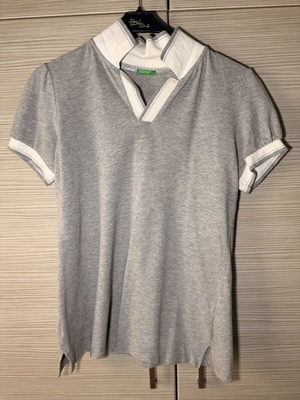 Benetton blouse used, size S, gray