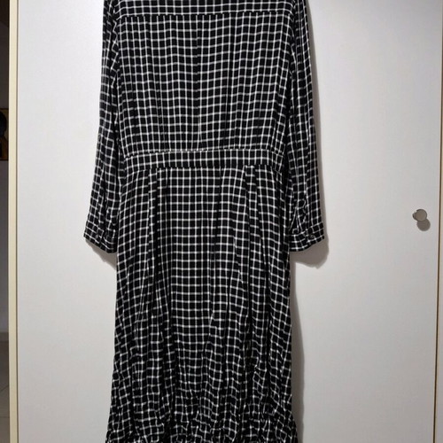 Mango long black and white dress like new