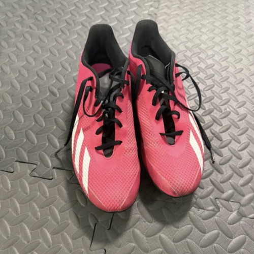 Adidas football shoes used, pink with black details