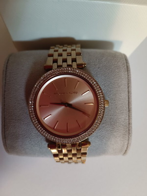 Ρολόι Michael Kors Darci με ροζ χρυσό μπρασελέ και ζιργκόν MK3192 σαν καινούργιο