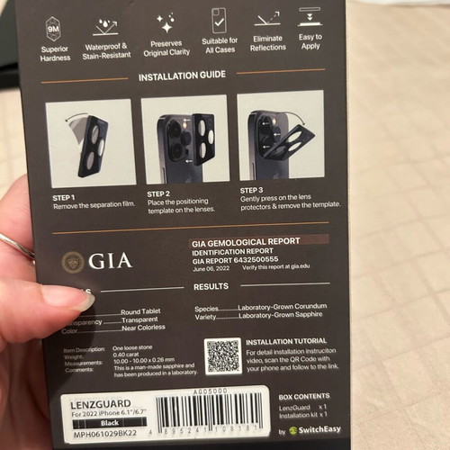 Sapphire lens protector for iPhone 14 camera like new