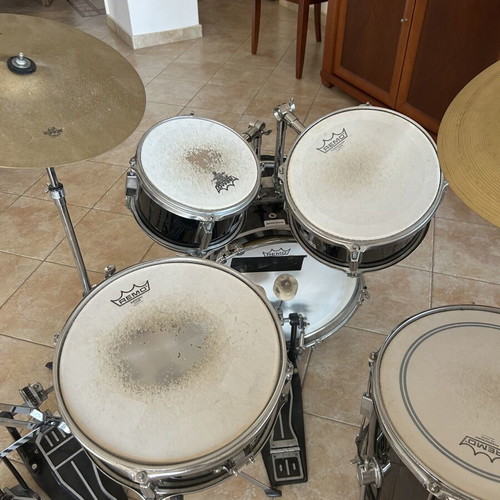 Millenium drum set used with Remo Emperor Coated heads and cymbals