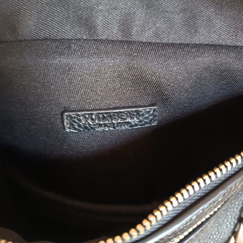 Leather crossbody bag used, black with silver chain Pull&Bear