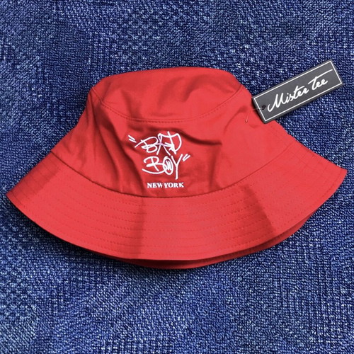 Mister Tee Bucket Hat new, one size, white and red