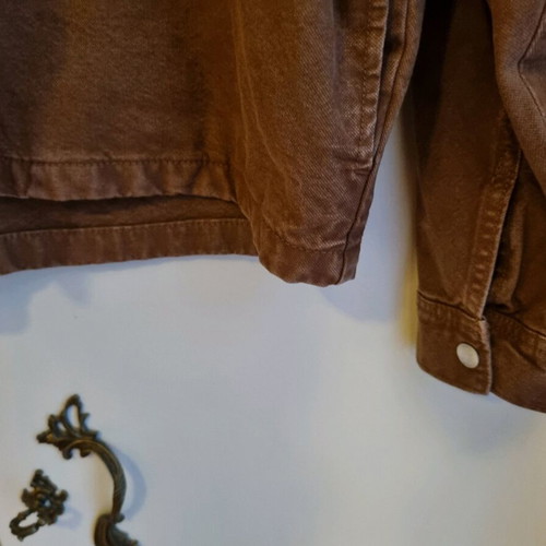 Zara Overshirt Denim Boxy Shirt brown, new, size L