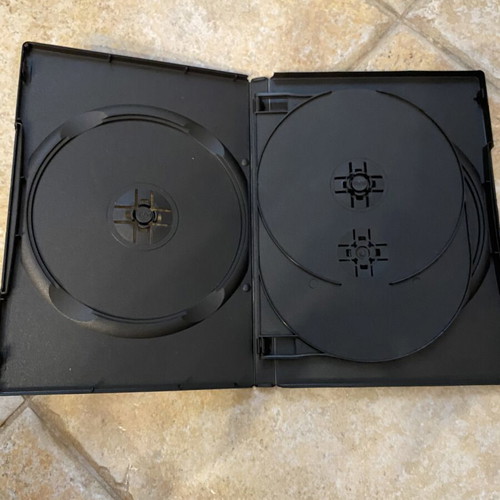 DVD cases 4-disc, pack of 25, like new, black