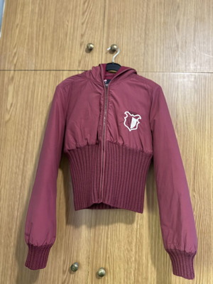 Diesel vintage cropped jacket, burgundy, size M