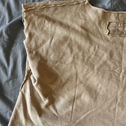 Collectiva Noir sleeveless crop top, beige, size M/L