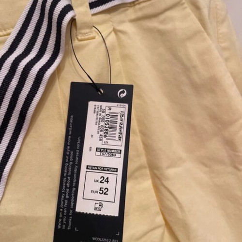 Yellow shorts bermuda new, very large 6XL