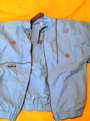 Vintage Parisienne Blue Windbreaker Jacket 80s-90s, like new