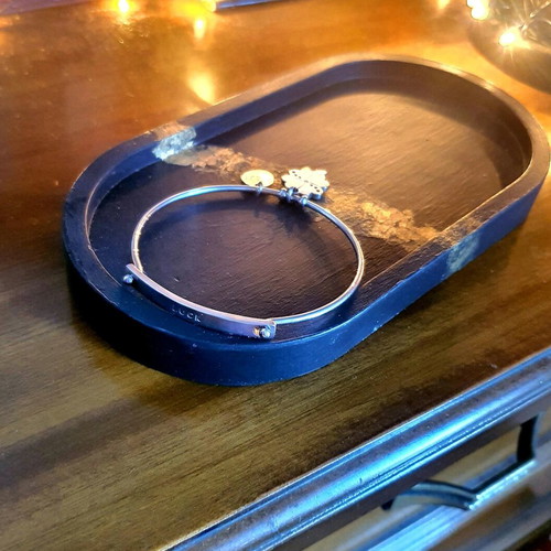 Stainless steel Luck handcuff bracelet new, with crystals