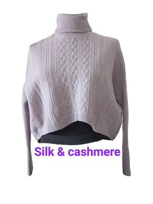 Peserico cropped turtleneck sweater like new, cashmere and silk