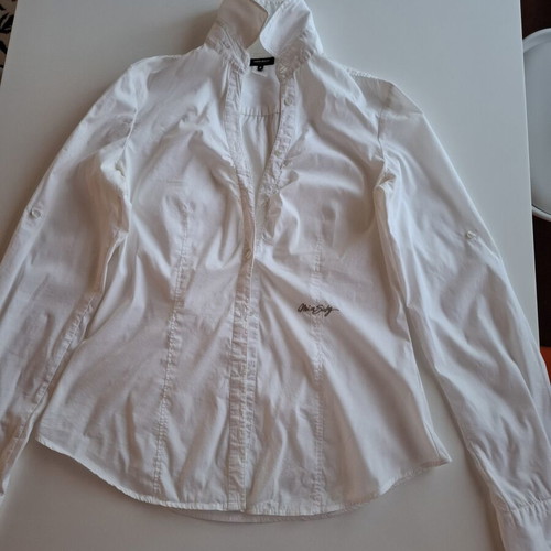 Miss Sixty Shirt L white used, fitted with button closure