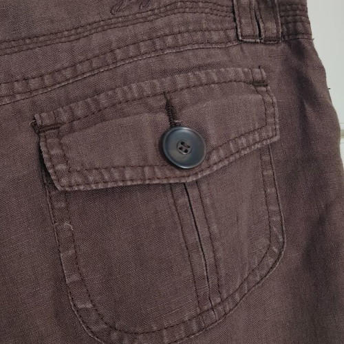Linen pants brown size S like new Ysatis