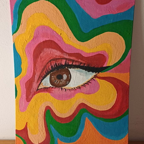 Handmade painting with acrylics 26×19 cm new