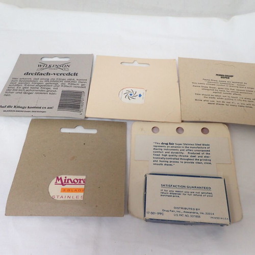 Vintage double edge razor blades pack of five, new