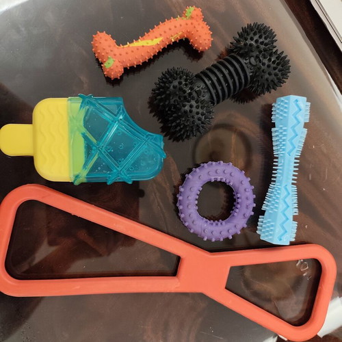 Dog toys set of 6 like new, washed once