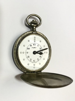 Ρολόι τσέπης Cortebert vintage για τυφλούς με γραφή Braille