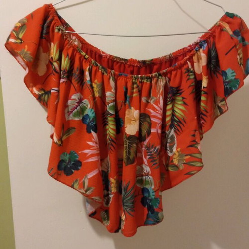 Floral crop top like new, size S