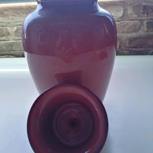 Ceramic sweet jar new 1970 handmade painted from Sifnos