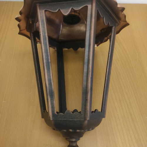 Outdoor ceiling light new, bronze and aluminum with 6 glasses