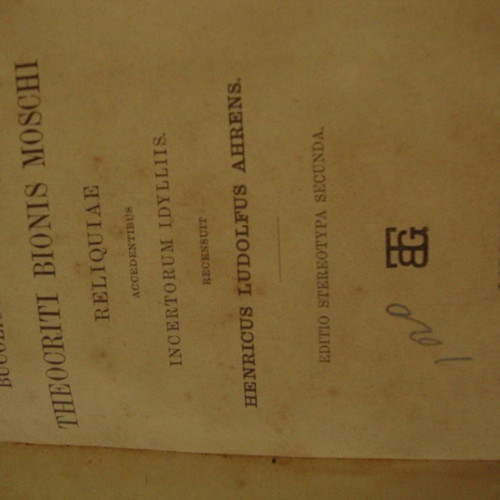 Bucolicorum Graecorum used book with minor wear