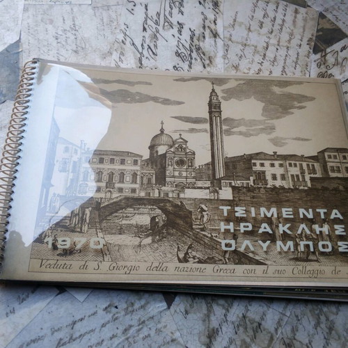 Aget Iraklis 1970 calendars used, Greek images in Venice