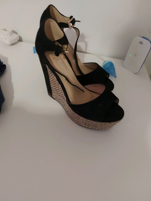 Platform shoes used, black, size 38, like new