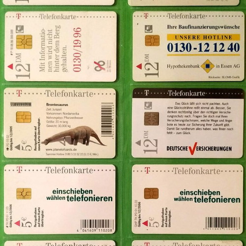 German phone cards used, pack of 49 pieces