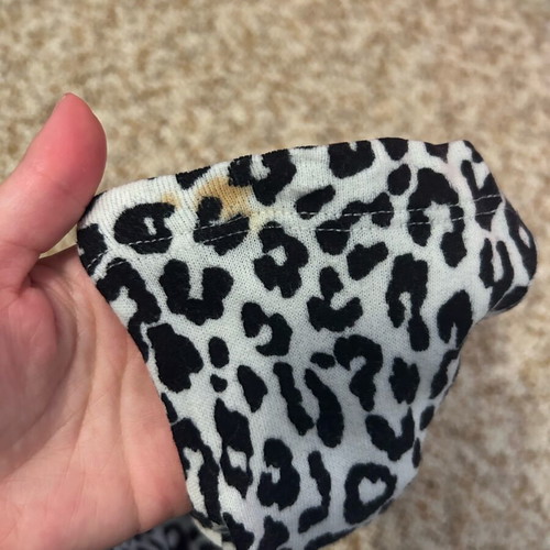 Mango leopard blouse used, size L, black and white