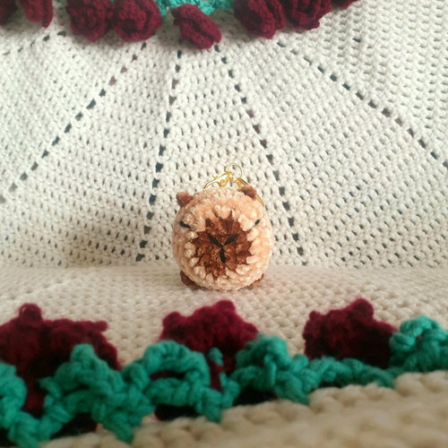 Crochet Capybara handmade keychain new