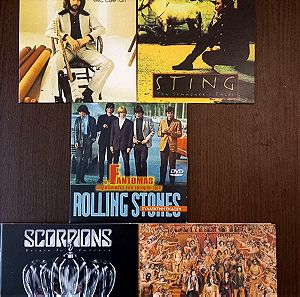 Σετ με 5 μοναδικά CD από Εric Clapton -Sting- Rolling Stones-Scorpions και το βιβλίο ΤΗΕ ΒΕΑTLES - ΤΑ ΣΚΑΘΑΡΙΑ ΑΠΟΚΑΛΥΠΤΟΝΤΑΙ