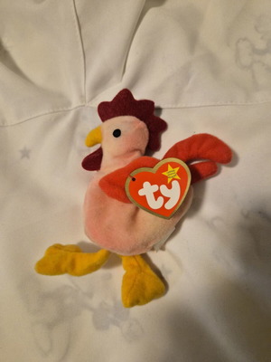 Ty Teenie Beanie Baby Strut the Rooster from McDonald's 1999, like new